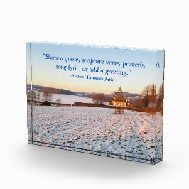 Englisch Winter Sunset - Personalisiert Fotoblock