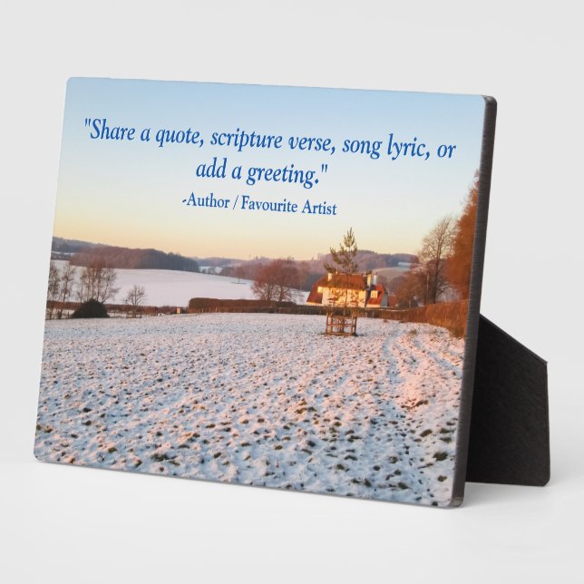 Englisch Winter Sunset - Personalisiert Fotoplatte (Seite)