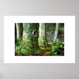 Englisch Woodlands Poster