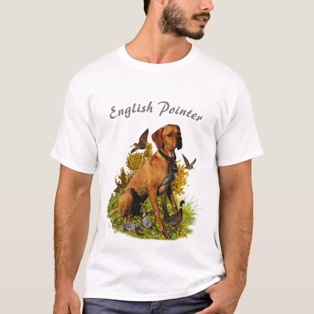 Englisch-Zeiger, Vogeljagd T-Shirt (Vorderseite)