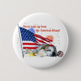 Englische Bulldogge - amerikanischer Traum Button