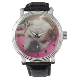 Englische Bulldogge Armbanduhr