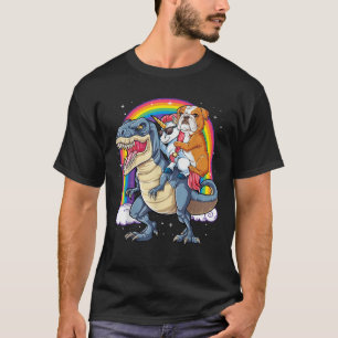 Englische Bulldogge Einhorn Dinosaurier T rex Mädc T-Shirt