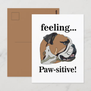 Englische Bulldogge fühlt sich wohl Pet Gesicht Postkarte