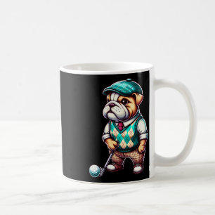 Englische Bulldogge Golf Golfer Golf Sport Männer Kaffeetasse
