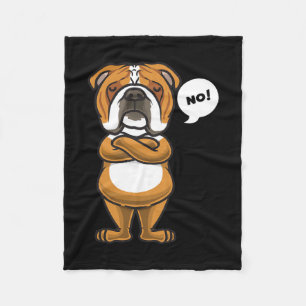Englische Bulldogge Hund  Fleecedecke