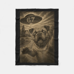 Englische Bulldogge Hund Selfie 67 Meme Sechs Sieb Fleecedecke