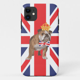 Englische Bulldogge mit Kronen-und Case-Mate iPhone Hülle