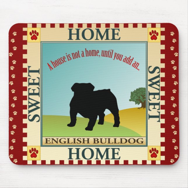 Englische Bulldogge Mousepad (Vorne)