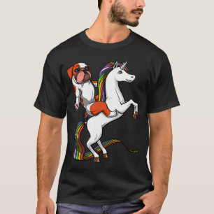 Englische Bulldogge reitet Einhorn T-Shirt