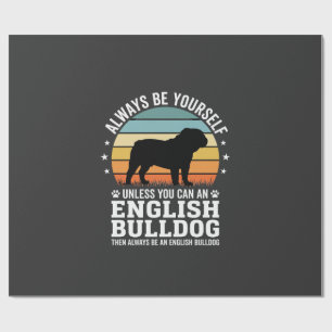 Englische Bulldogge Sonnenuntergang Sei selbst Hun Geschenkpapier