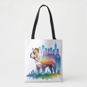 Englische Bulldogge Vintage-Tier Natur Umwelt  Tasche