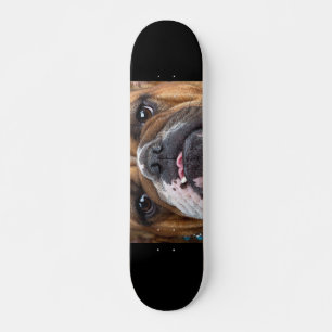 Englische Bulldogge Wurf Kissen Skateboard