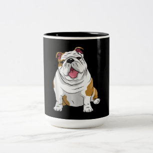 Englische Bulldoggen großartig lustige Bulldoggen- Zweifarbige Tasse