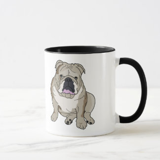 Englische Bulldoggen-Illustration auf Kaffee-Tasse Tasse