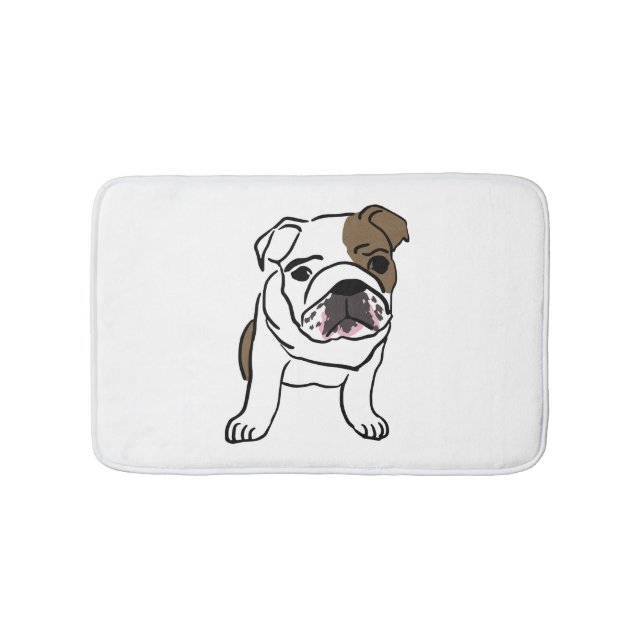 Englische Bulldoggen-kleine Bad-Matte Badematte (Vorderseite)