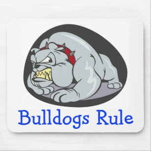 Englische Bulldoggen regieren Cartoon-Welpenhund Mousepad