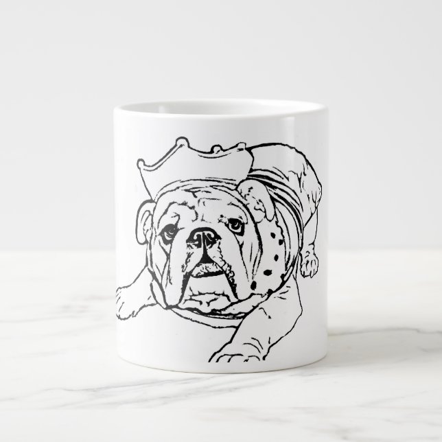 Englische Bulldoggen-Tasse Jumbo-Tasse (Vorderseite)