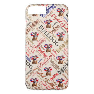 Englische Bulldoggen-Welpen-Wort-Kunst Case-Mate iPhone Hülle