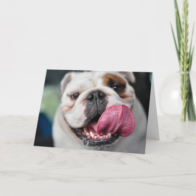 Englische Bulldoggengrußkarte Karte (Vorderseite)