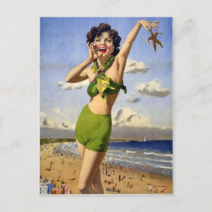 Englische Coast Vintage Reise Postkarte