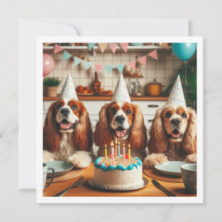 Englische Cocker Spanischkarte, Spanier Geburtstag Einladung