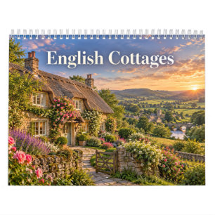 Englische Cottages Landschaft Jahreszeiten Kalender