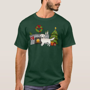 Englische Creme Golden Retriever in einem Festsaal T-Shirt