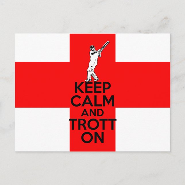 Englische Cricket Postkarte (Vorderseite)