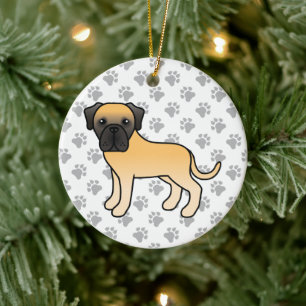 Englische Dogge Cartoon-Hund Keramik Ornament