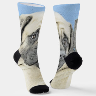 Englische Dogge (Fawn) Malerei - Originale Hundeku Socken