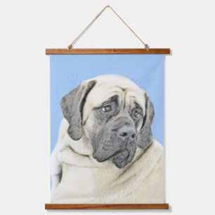 Englische Dogge (Fawn) Malerei - Originale Hundeku Wandteppich Mit Holzrahmen