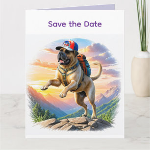 Englische Dogge Mastiff im Gebirge im Urlaub Karte