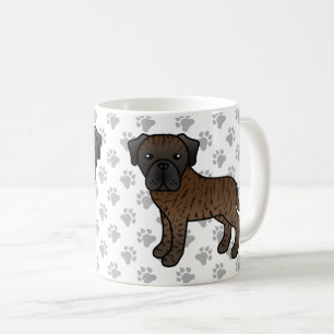 Englische Dogge mit Tigerstreifen, süßer Cartoon-H Kaffeetasse