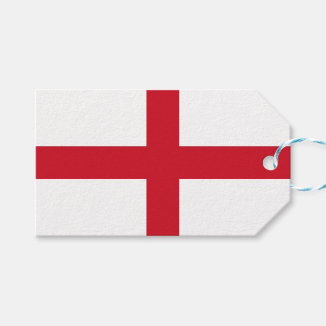 Englische Flagge (England) Geschenkanhänger (Vorderseite (Horizontal))