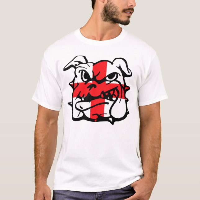 Englische Flagge, englische Bulldogge T-Shirt (Vorderseite)
