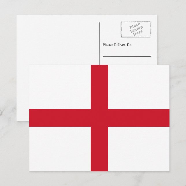 Englische Flagge, Flagge Englands Postkarte (Vorne/Hinten)