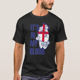 Englische Flagge Herzblutgefäße Hand England T-Shirt