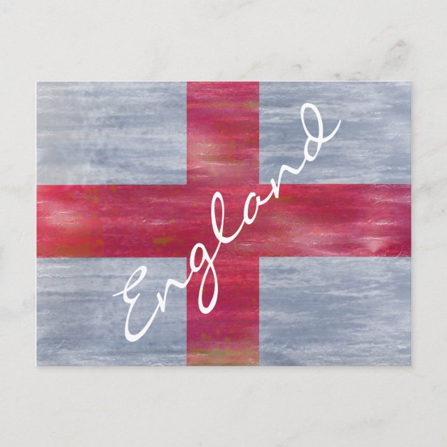 Englische Flagge in Not Postkarte (Vorderseite)