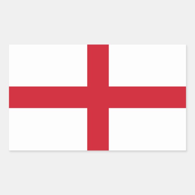 Englische Flagge Rechteckiger Aufkleber (Vorderseite)