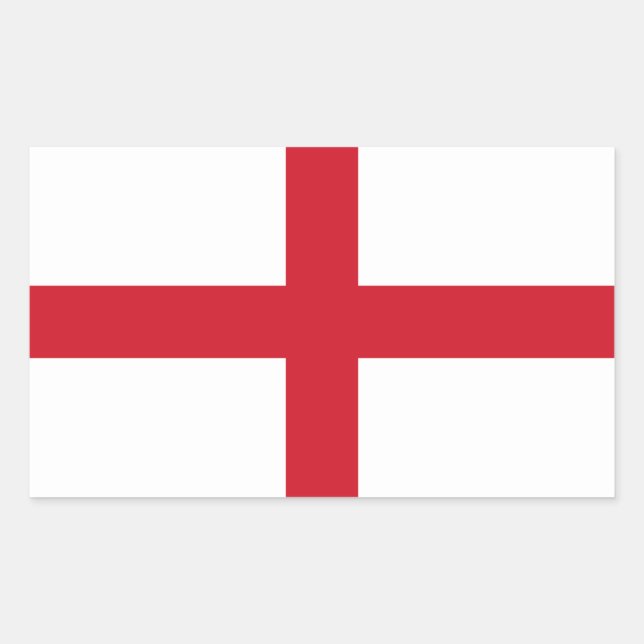 Englische Flagge Rechteckiger Aufkleber (Vorderseite)