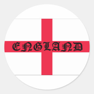 Englische Flagge Runder Aufkleber