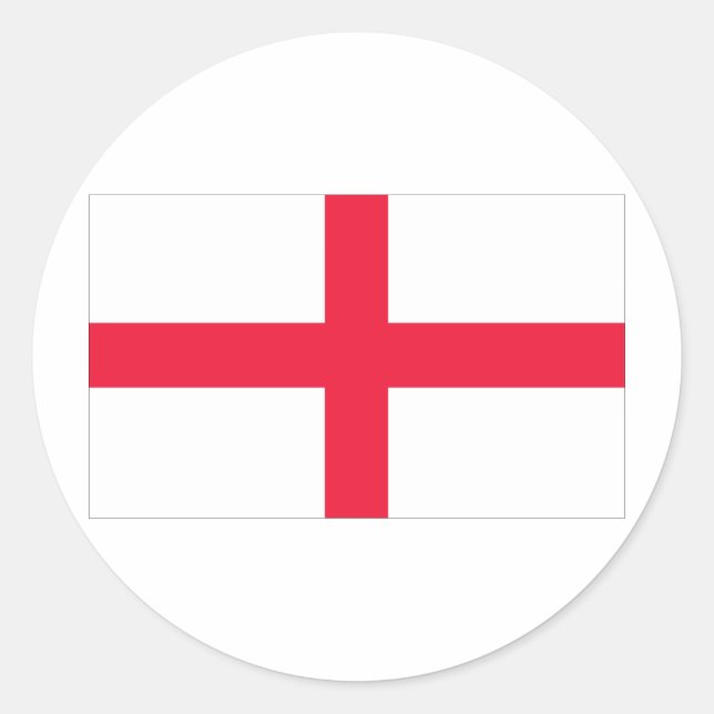 Englische Flagge Runder Aufkleber (Vorderseite)