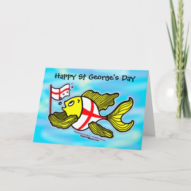 Englische Flaggenfische des glücklichen Karte (Vorderseite)