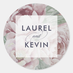 englische Garden Floral Wedding Stickers
