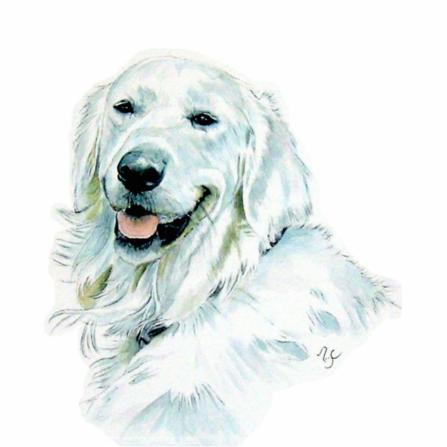 Englische golden retriever-Skulptur Freistehende Fotoskulptur (Vorne)