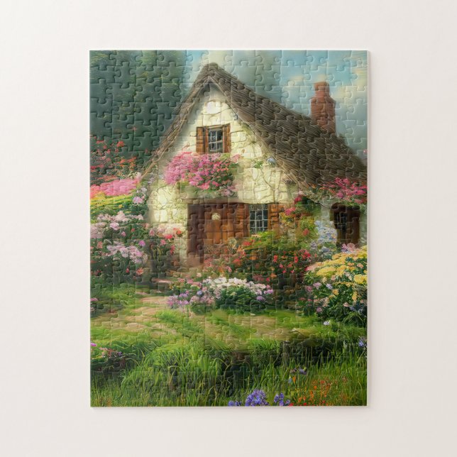 ENGLISCHE HÜTTE GARDEN JIGSAW PUZZLE (Vertikal)
