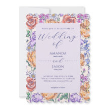 Englische Hütte Victoria Floral Wedding Einladung