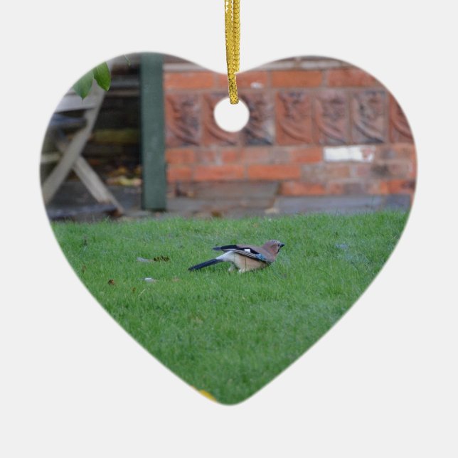 Englische Jay Keramikornament (Vorne)
