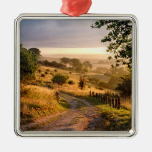 Englische Landschaft des Dämmerungs-Sonnenschein- Ornament Aus Metall